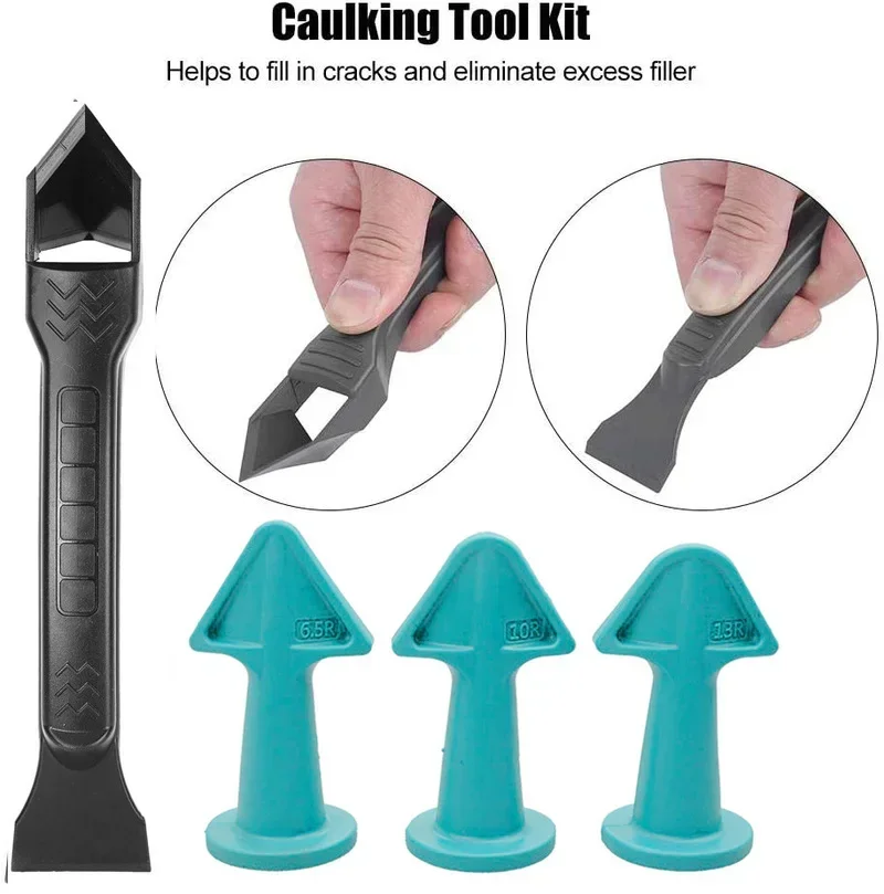 5pcs Caulking Nozzle Applicator Finishing Tool Spatula Plastic Glue Shovel Tile Brick Joints Floor Silicone Remover Grout Kit image 3