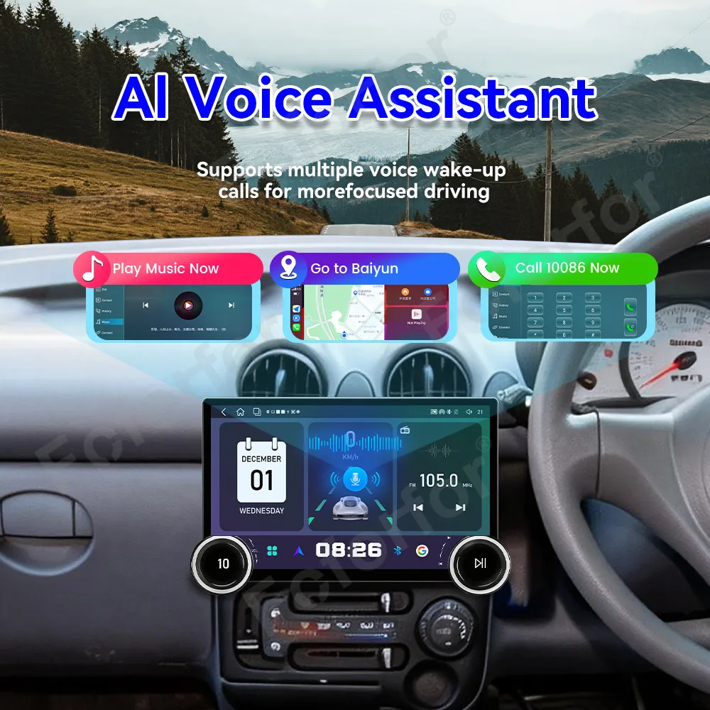 Modern Vision 11.5 Inch Android 15 Full HD Touch GPS Navi Media Player Wireless CarPlay Head Unit For Hyundai Santro 2006-2015