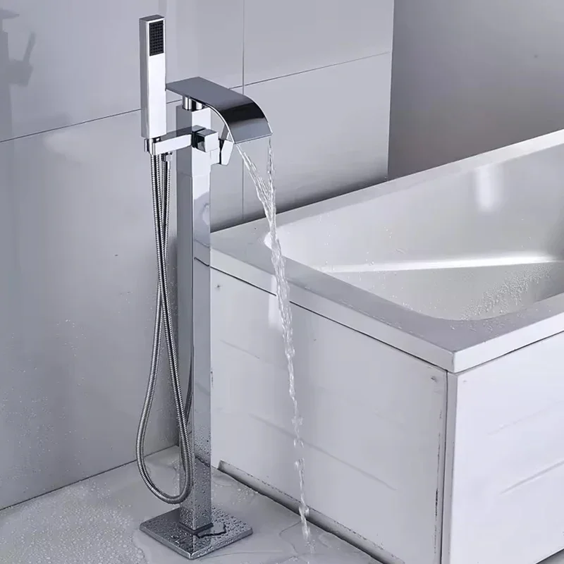 

Hot Sales Newest Bathroom Floor Mount Bathroom Freestanding Bathtub Bath Tub Faucet