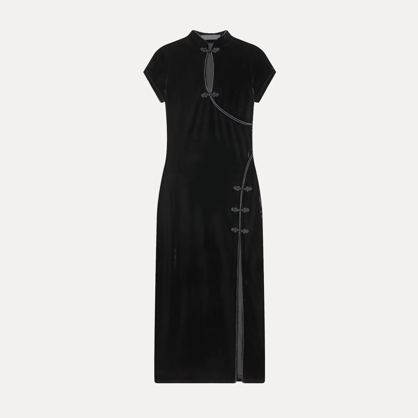 Ele Faionable Slim Fit Sle Dr Elemento Cultural Chino ort Sve Stand Collar Uso Diario Mujer Dr