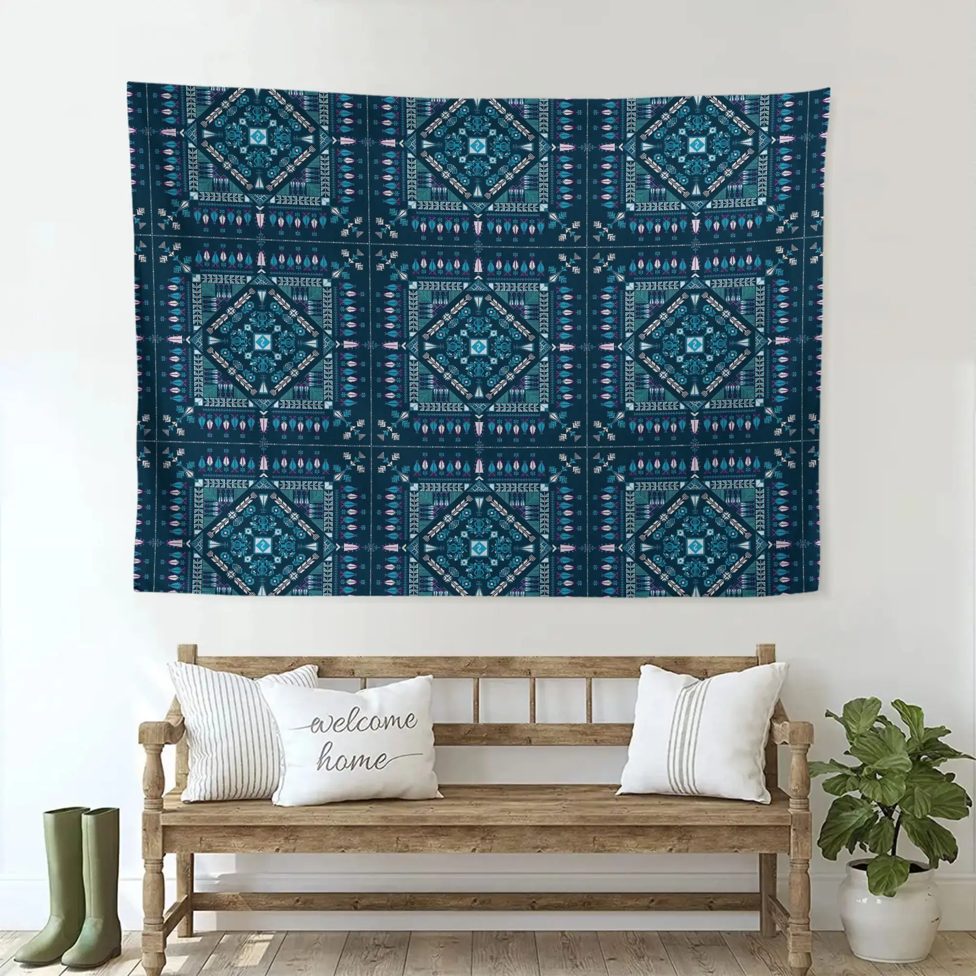 Large Bohemian Wall Tapestry Boho Hanging Wall Decor Ethnic Tribal Geometric Pattern Moroccan Indian Style Room Art