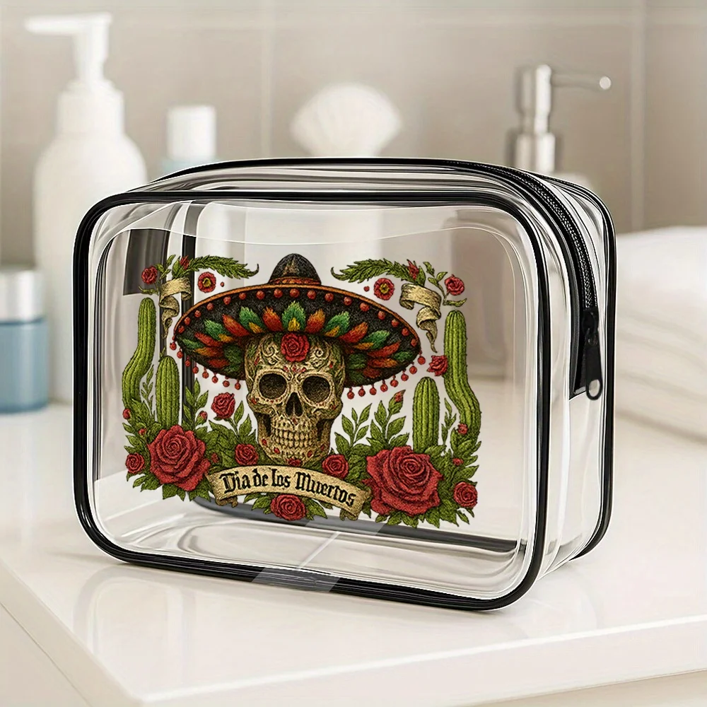 حقيبة أدوات الزينة الشفافة من ديا دي لوس مورتوس.