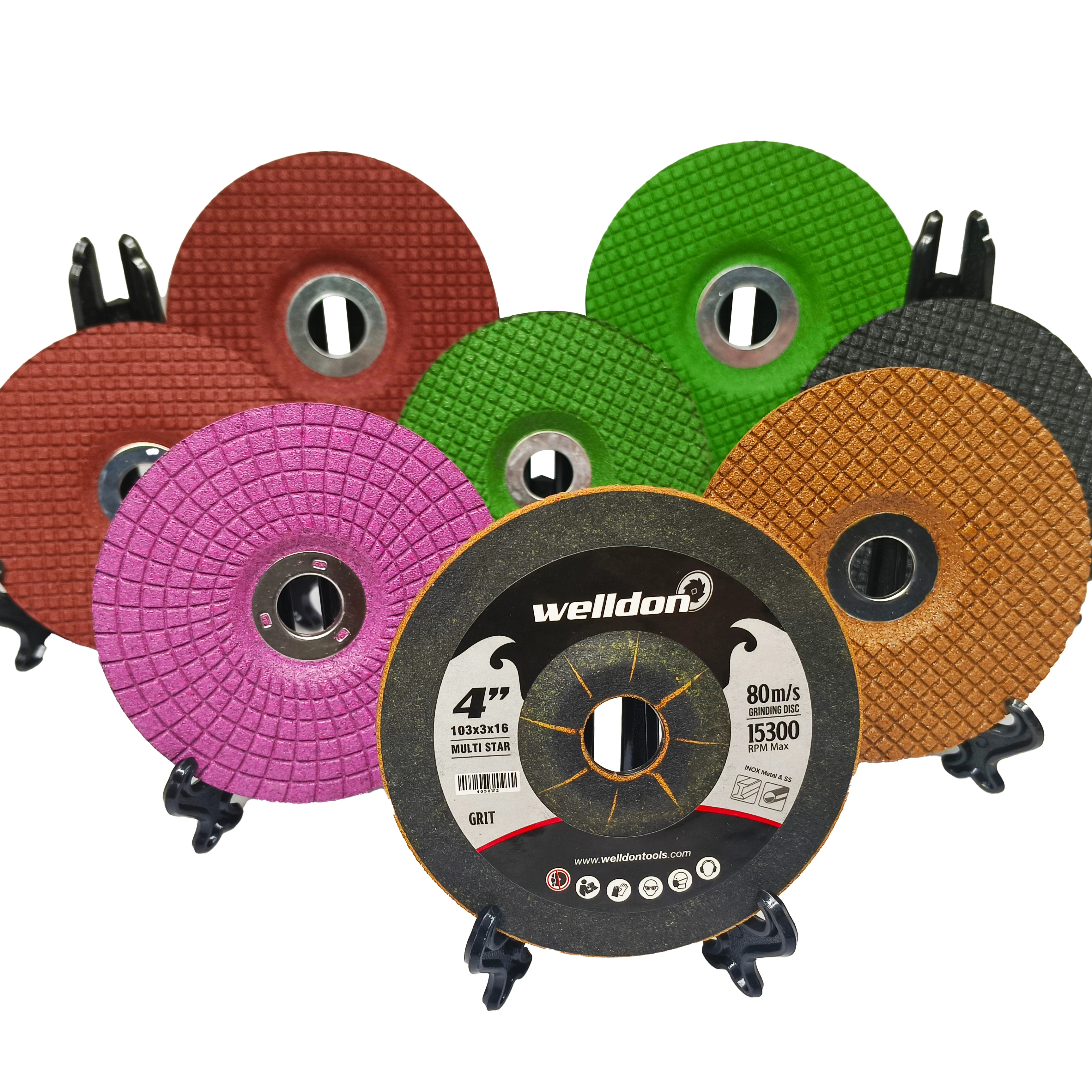 

【From China】Welldon 4" 3 Flexible Grinding Disc WA Flexible Grinding Wheel Resin Rubber Fiber Aluminum Grinder Disc Stainless