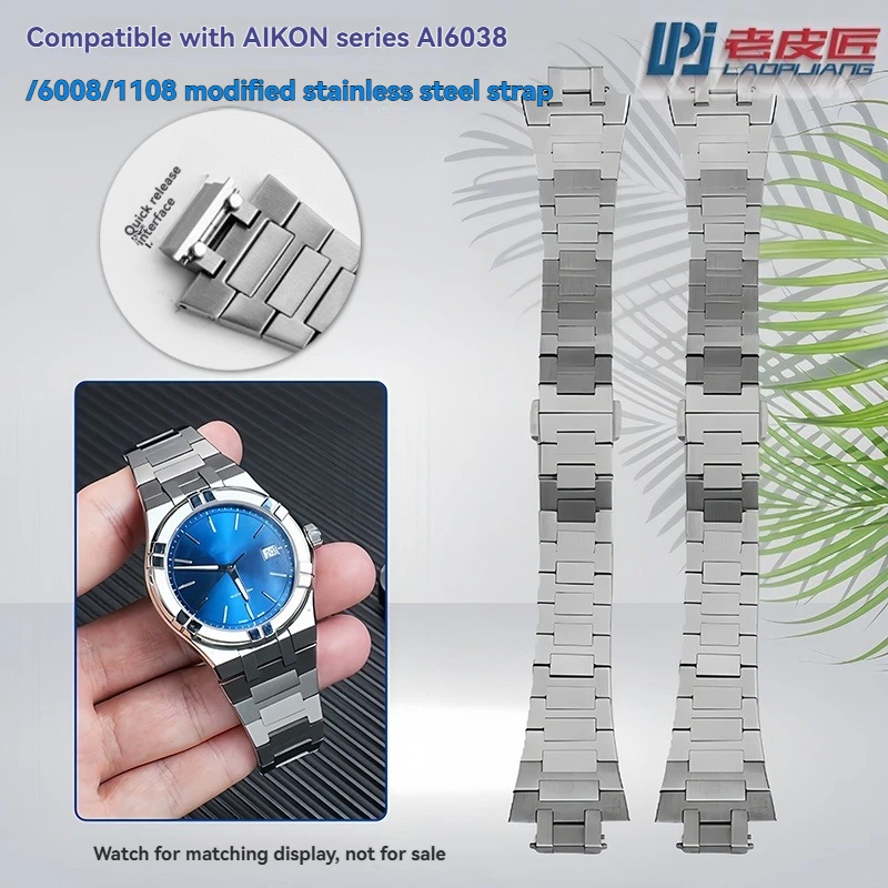 

High quality steel strap For Maurice Lacroix AIKON6008 6058 6007 1108 Quick-release Watchband men Metal Wristband Bracelet