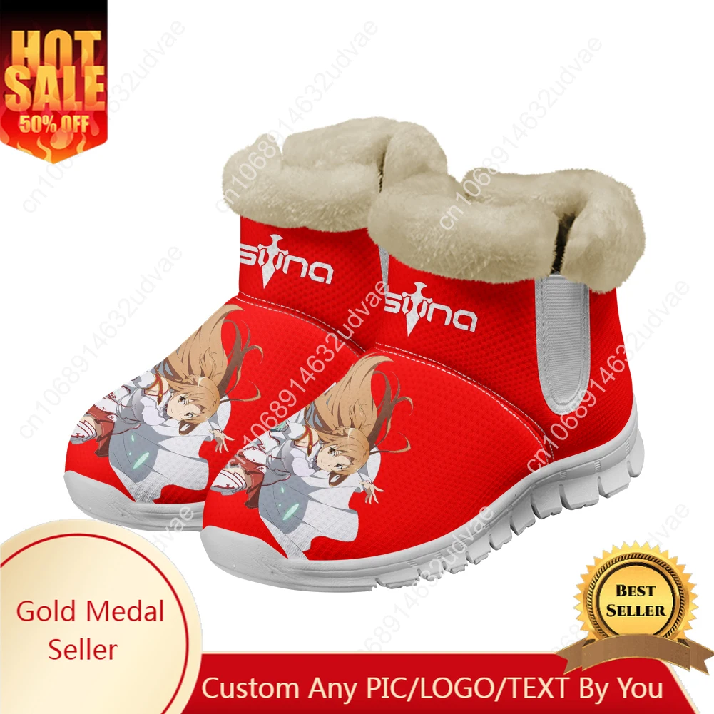 

Sword Art Online Asuna Snow Boots Mens Womens Teenager Shoes Keep Warm High Quality Casual Lightweight Sports Custom Sneakers