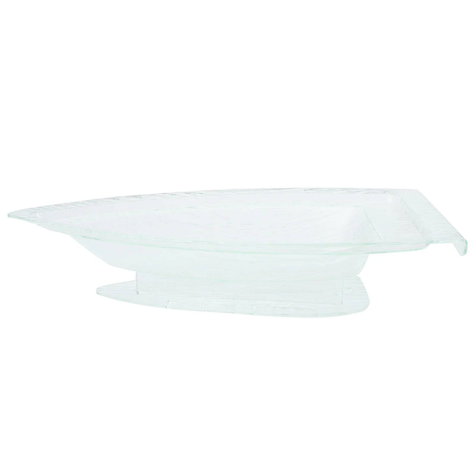 

Acrylic Seafood Sushi Plate Lightweight Food Serving Tray Boat Shape Non-Fading Reusable Ideal for Restaurants Parties