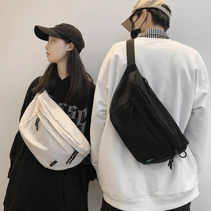 2024 Casual Sport Crossbody Chest Bag Trend marsupio Hip Pack Street Style donna borse da cintura capacità Nylon marsupi Unisex