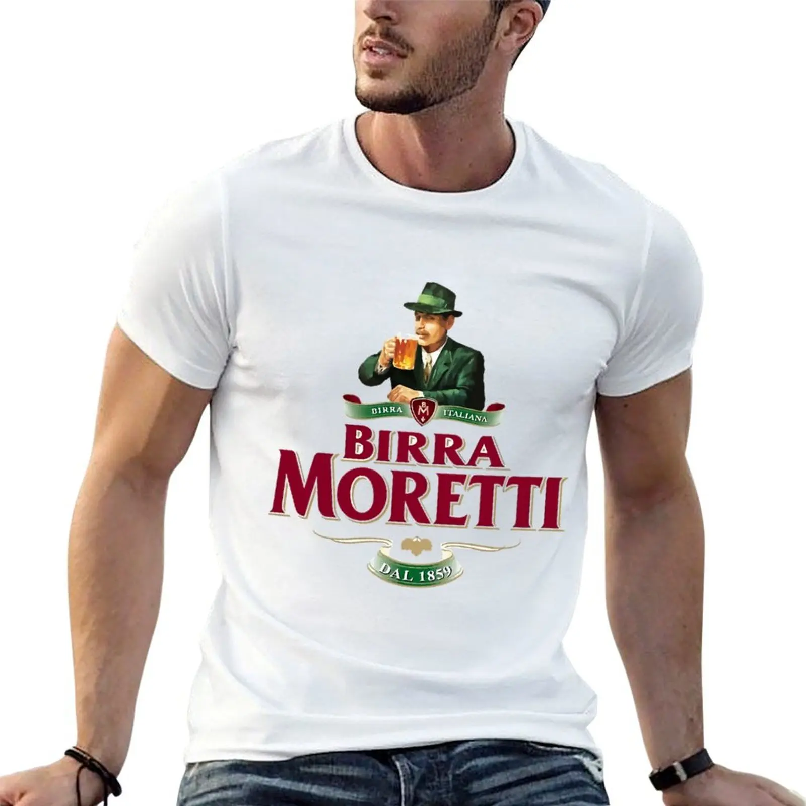 birra moretti \t \t T-Shirt Casual Loose Daily Wear T-Shirt