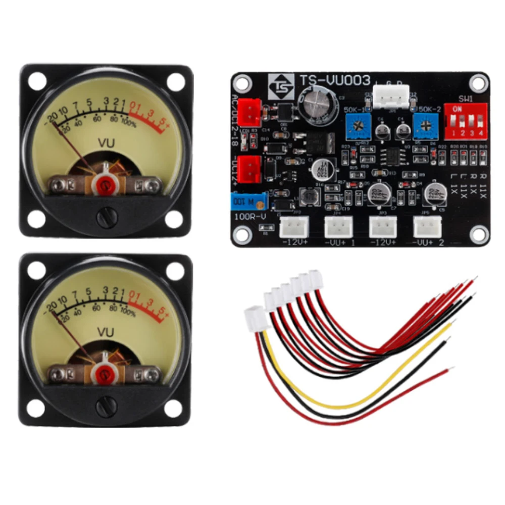 TR-35W-2Q VU Level Audio Meter VU Meter For Stereo Amplifier Board 500uA Power Amplifier Module Level Meter Indicator