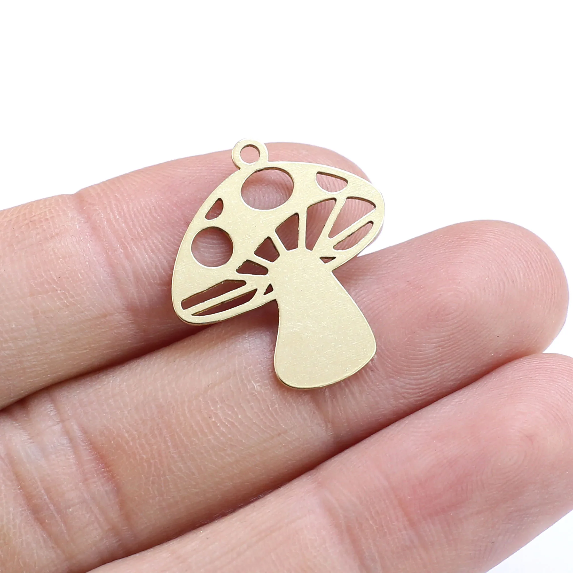 

6pcs Mushroom Earring Charms, Brass Jewelry Making Charms, Fairy Mushroom Charm, Earring Findings, Laser Cut, 23.5x21mm R2649