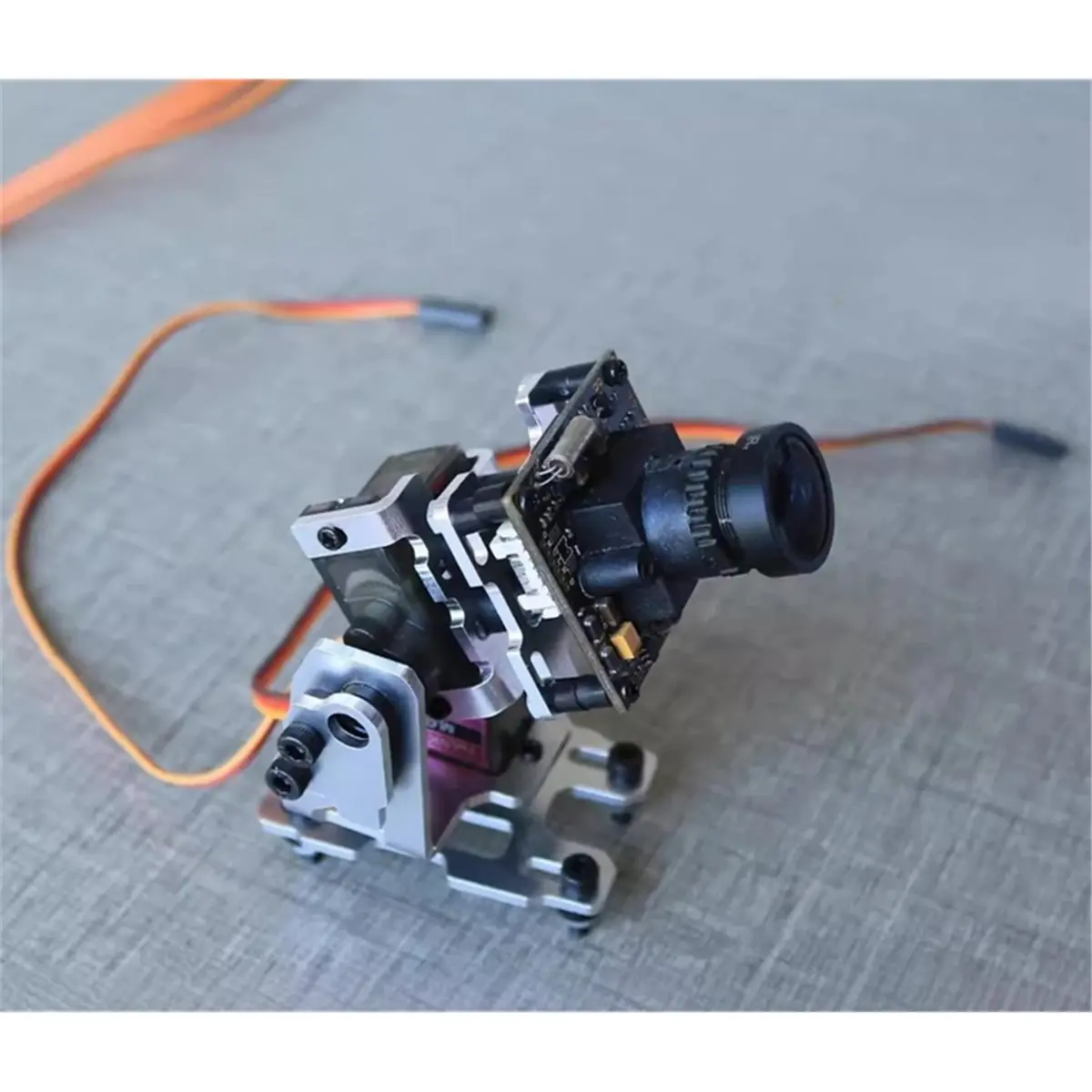 A59E New 2 Gimbal FPV Gimbal with 2 Metal Servos for Model Aeroplane Cameras Aluminum Alloy Highquality Bracket