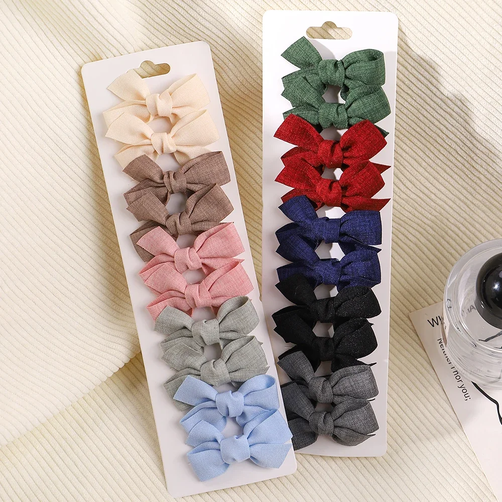 

10pcs/set Cute Girls Princess Hairpins Hair Bows Nylon Safe Hair Clip Barrettes for Infants Toddlers Kids Baby Hair Accessories