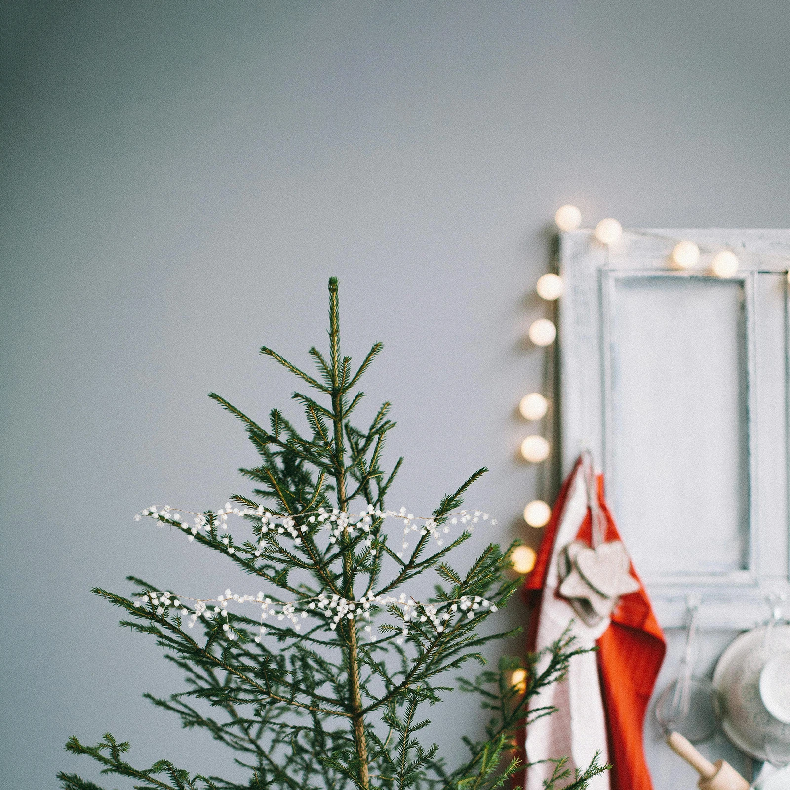 

Ice Wire Clear Bead Garland for Christmas Tree Decor Acrylic Crystal Garland Strands Hanging Crystal Ornament Winter Party