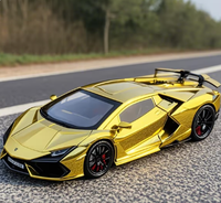 1:24 Lamborghini Revuelto With Spray Alloy Car Diecasts & Toy Vehicles Metal Toy Car Model Sound and light Collection Kids Toy