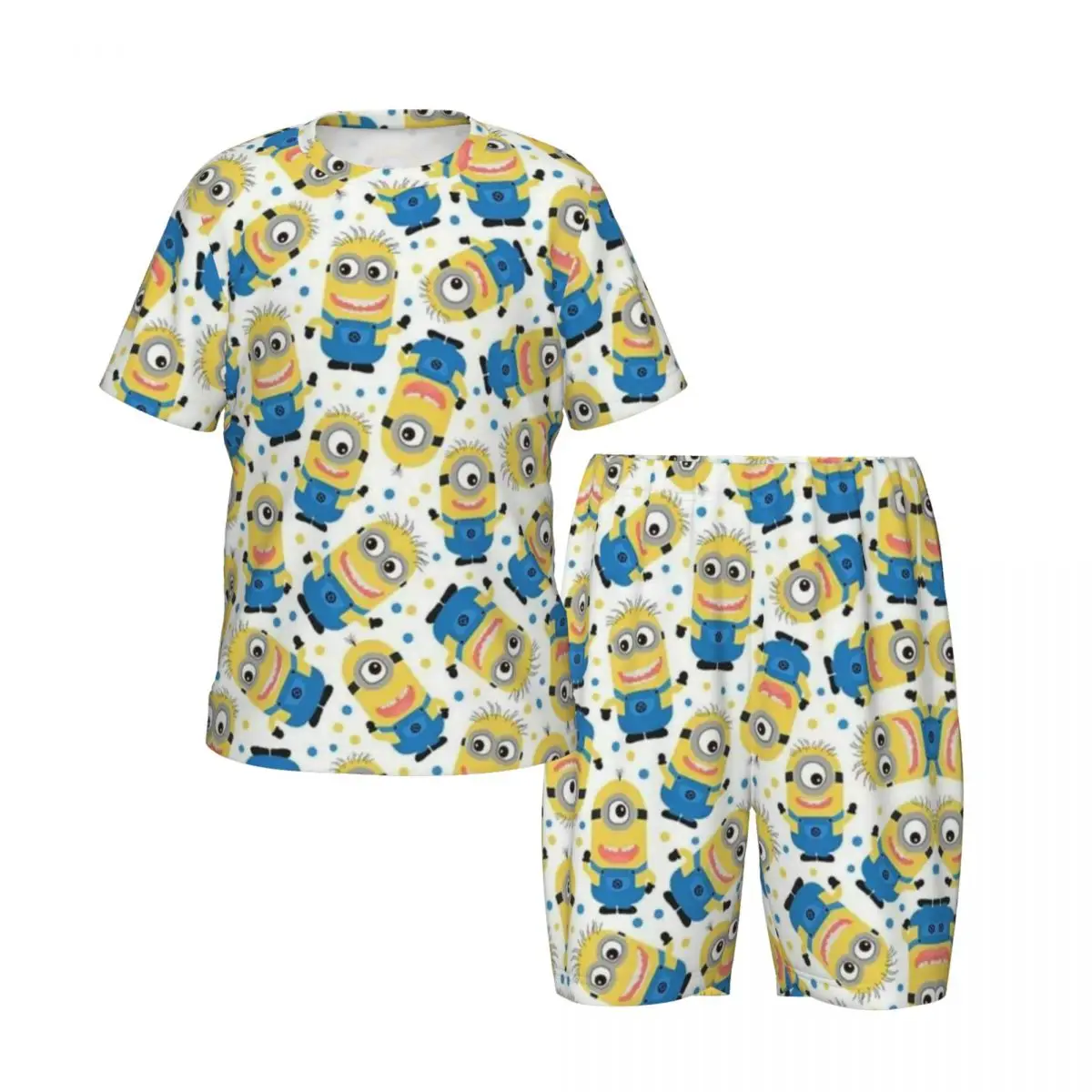 

Minions New Summer Plus Size 4XL Pajamas Set for boys girls Nightwear