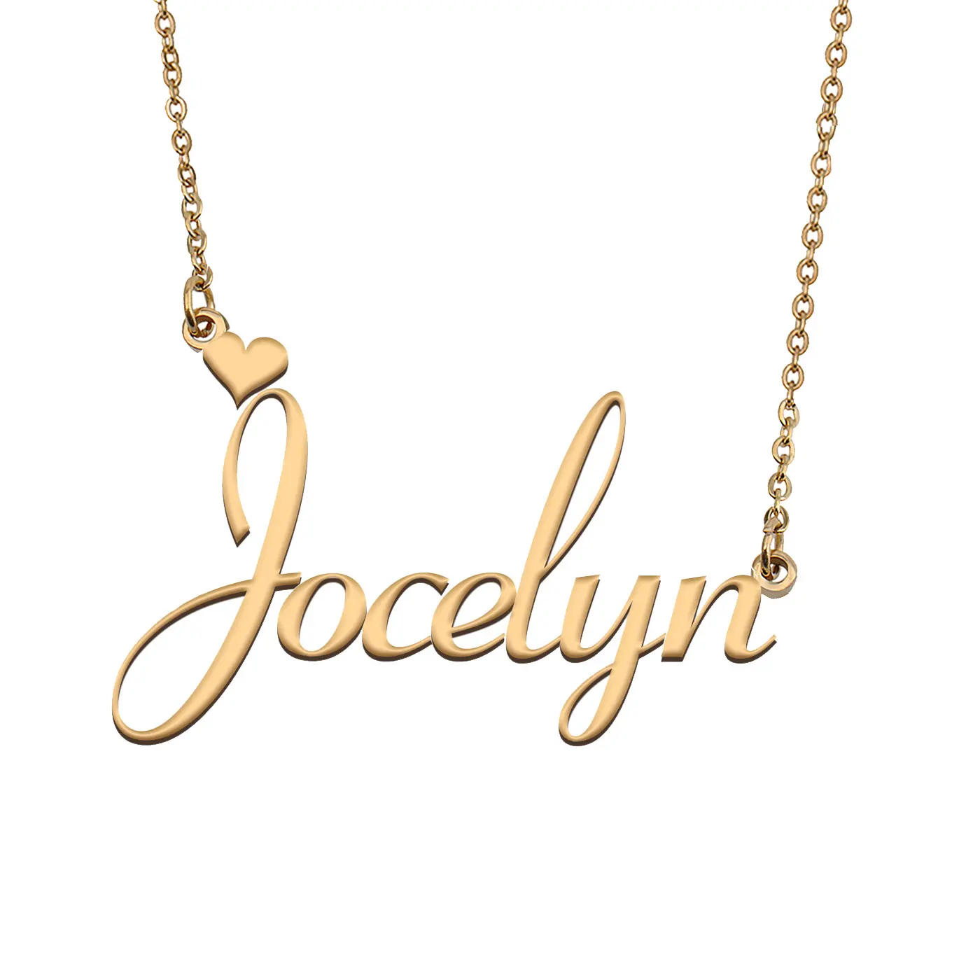 Jocelyn Personalized Name Necklace Stainless Steel Gold-plated Pendant Women's Jewelry Birthday Christmas Mother's Gift