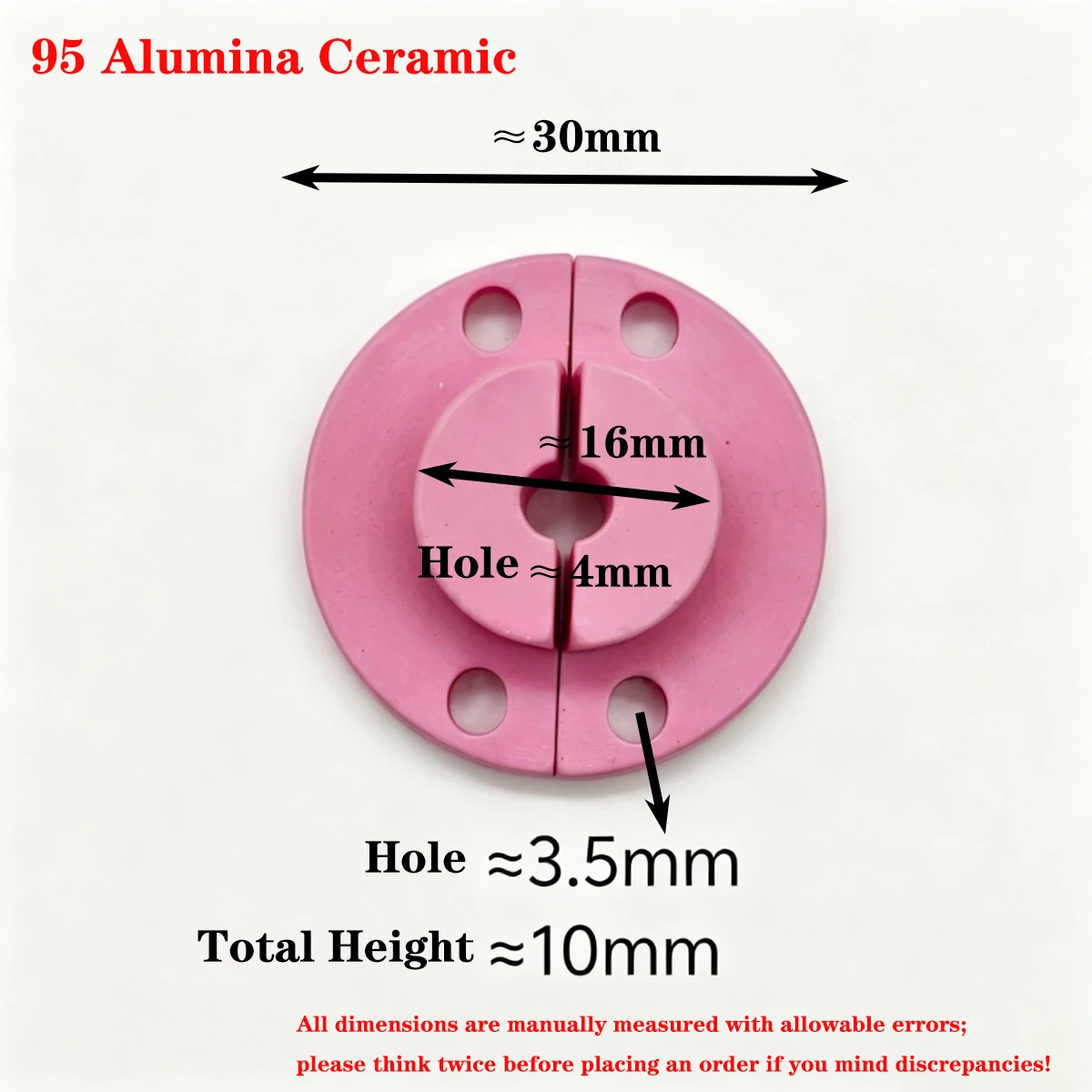 Alumina Ceramic Half Bushing Eyelet1Pair,Textile Air Jet Loom Ceramic Guide Nozzle,Wear-Resistant