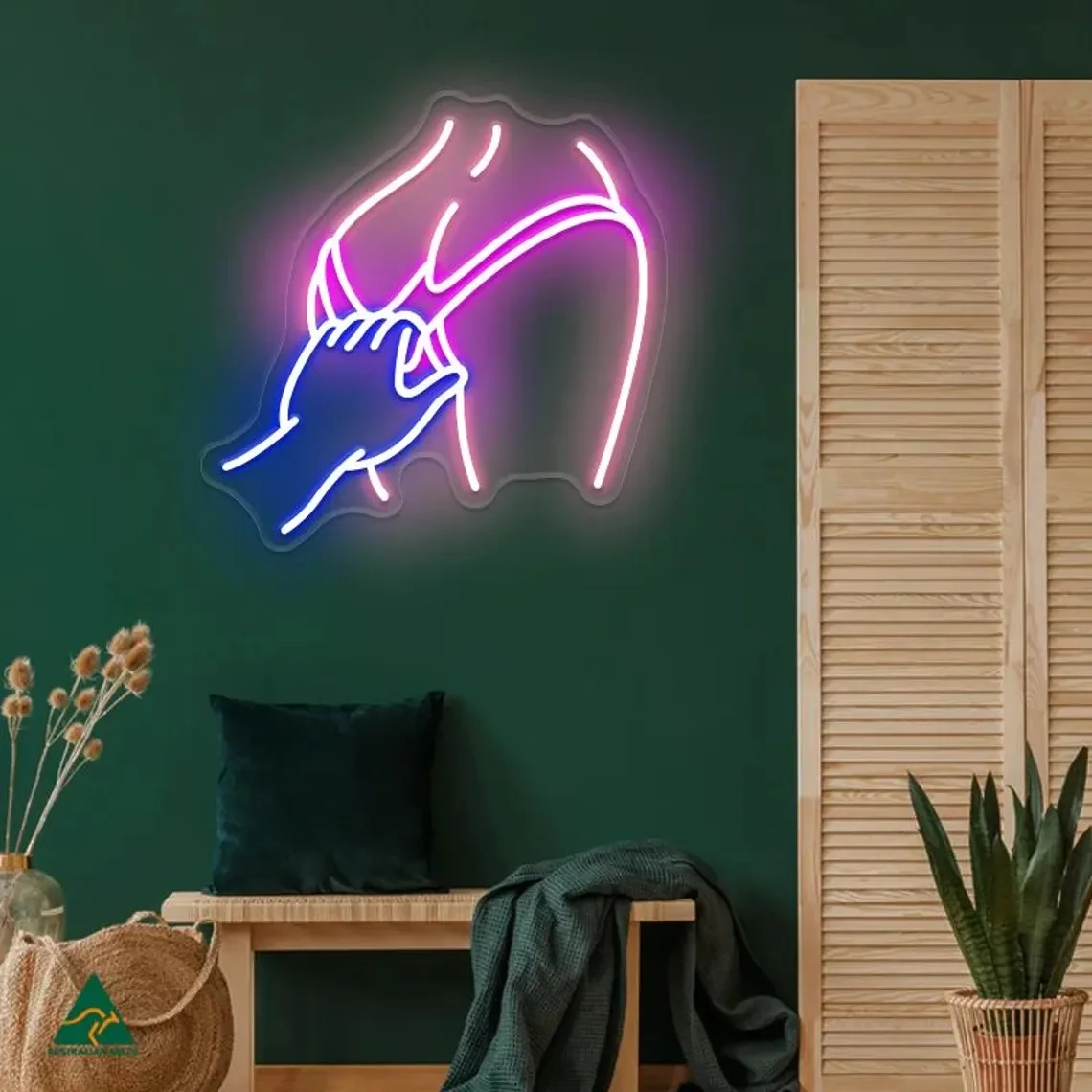 Sexy couple sex LED light sign, passionate couple undressing neon light, couple body neon light, bedroom human figure decoration