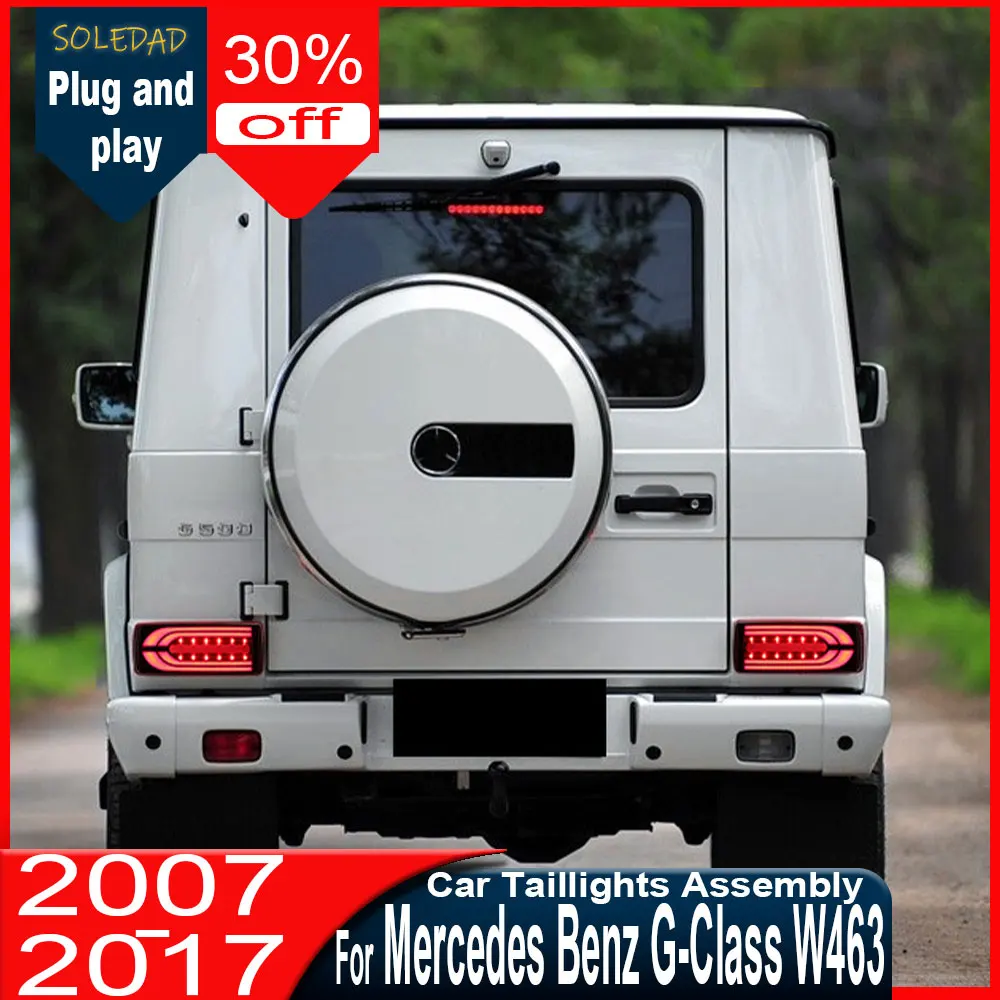Car Tail Light Accessories For Benz G-Class W463 G63 2007-2017 Auto Rear Fog DRL Brake Turn Signal Lamp Plug and Play