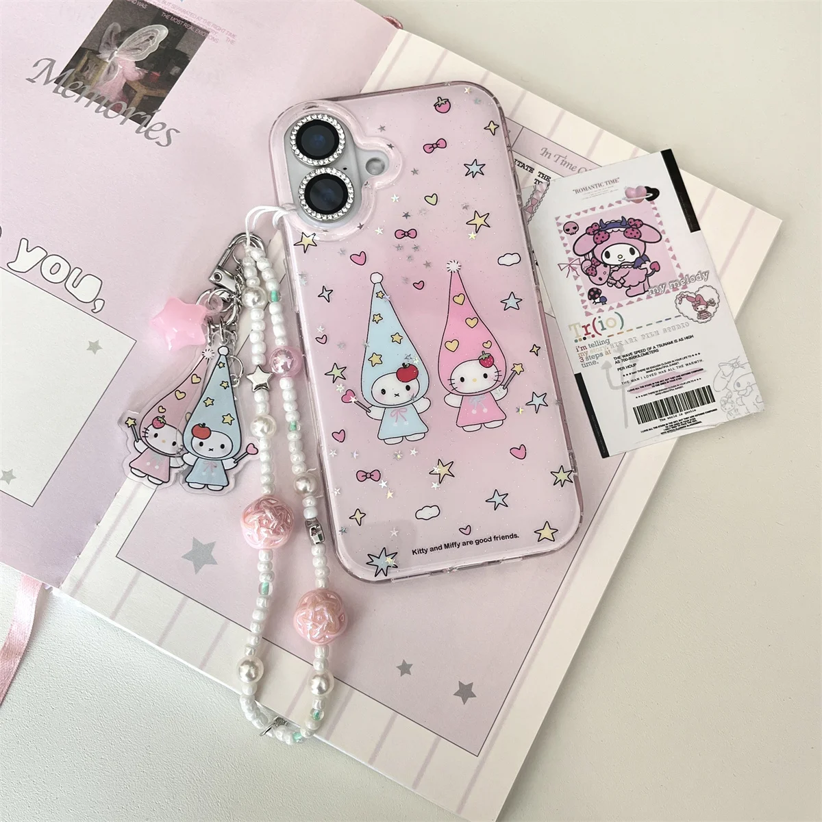 

HelloKitty For iPhone 16 15 14 13 Pro Max fundas iphone 15 case Protective cover New Cute Cartoon Fashion Girls Phone Case