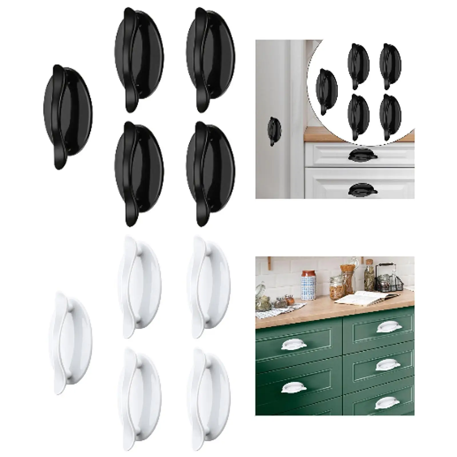 

5Pcs Cabinet Paste Auxiliary Handles Practical for Cupboard Furniture Hotel
