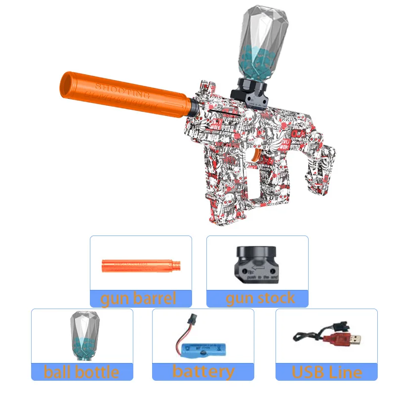 총 장난감 전기 볼 블래스터 권총 사격 스포츠 게임 야외 고속 충전식 인터랙티브 게임 소년 성인 선물용