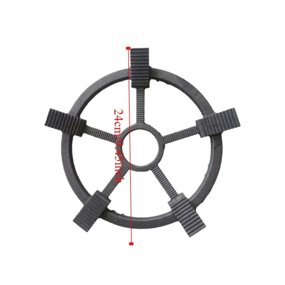 حامل شعلات الغاز من الحديد الزهر العالمي، حامل ثابت ومضاد للانزلاق، حامل وعاء الحليب المحمول للطهي في الهواء الطلق #6