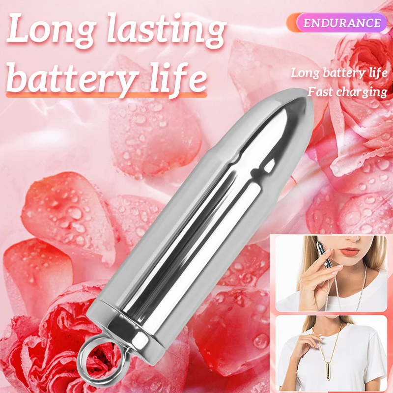 AIERSHA صندوق الورد هدية للنساء رصاصة صغيرة الهزاز يمكن ارتداؤها قلادة الجنس لعب القفز البيض الكبار هدية هدية عيد الحب #4