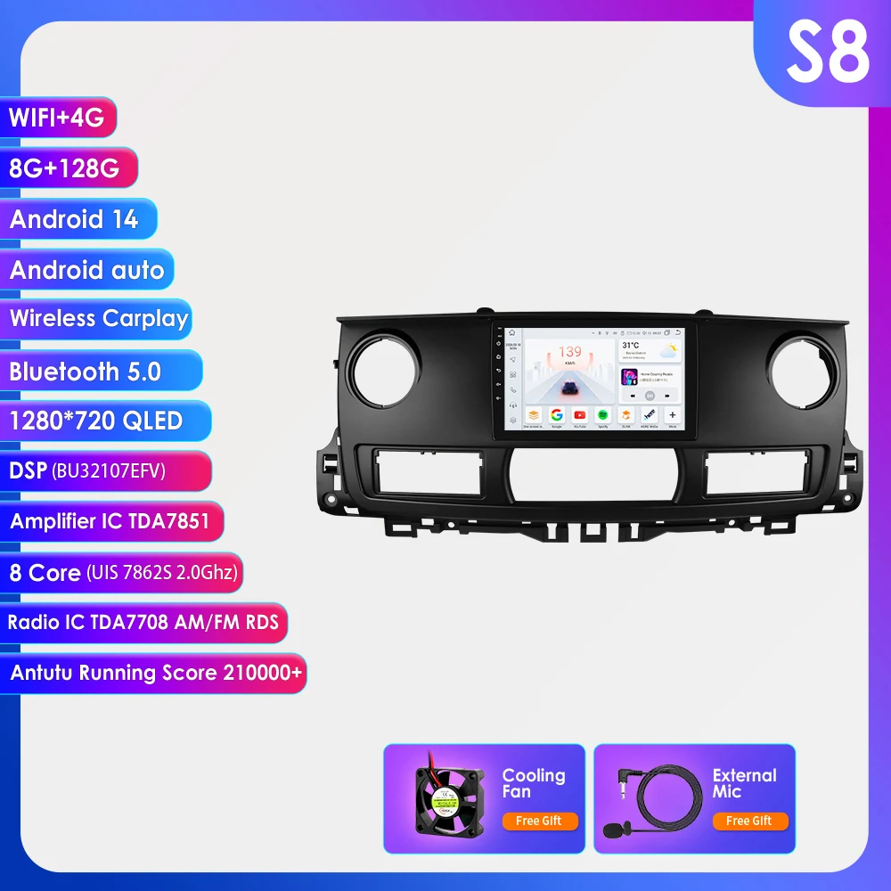 Hizpo Android Auto Radio voor Renault Master 2003 - 2011 Draadloze Carplay Auto Multimedia GPS Intelligente Systemen 2 Din 2din Autoradio Camera 360