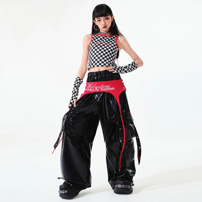 Kind Ballroom Dance Kleidung Für Mädchen Gruppe Jazz Dance Kostüm Kpop Outfit Kinder Kühlen Hip Hop Kleidung Straße Tragen SL13231
