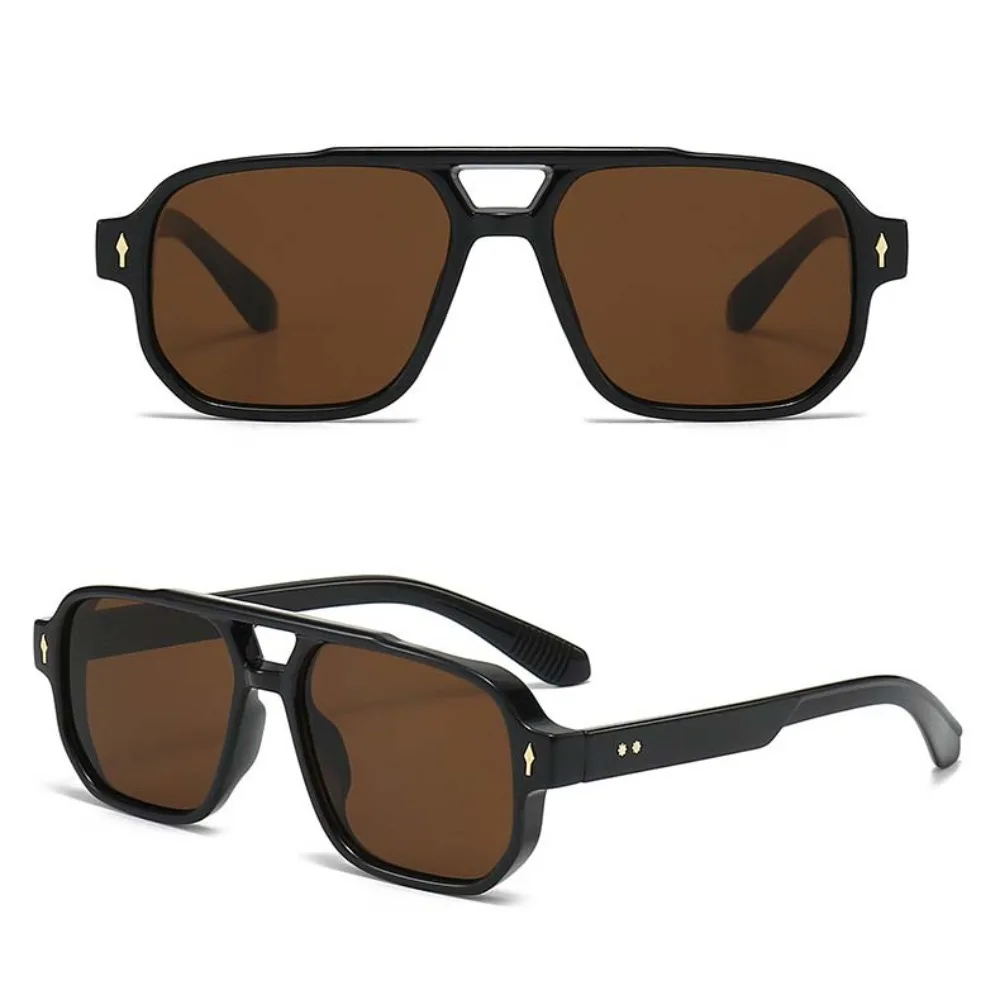 파티 레트로 더블 빔 Sunnies HD PC 남여 편광 선글라스 레오파드 프린트 안경 의상 액세서리 안티 uv 안경 여름