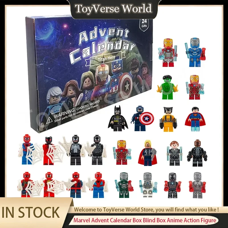مارفل مجيء التقويم صندوق صندوق أعمى أنيمي عمل نموذج لجسم عيد الميلاد تقويم القدوم العد التنازلي الاطفال صندوق غامض اللعب الهدايا #1
