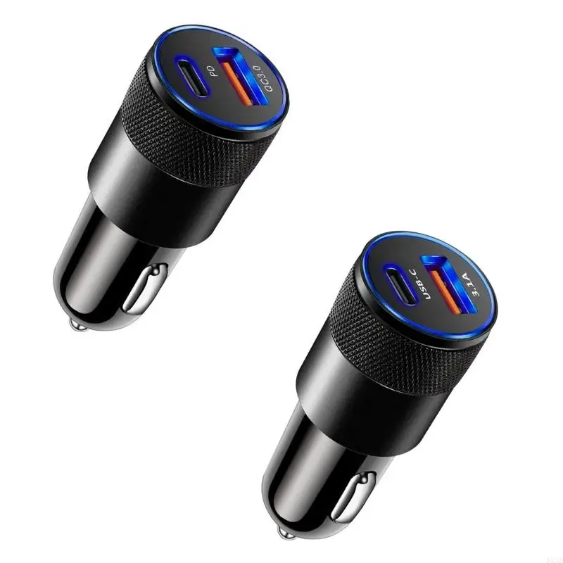

Cigarettes Lighters Adapter QC3.0 3.1A Car Phone Adapter Double Port USB C Adapter Fast Car for Phone