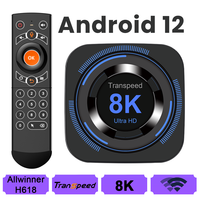 Transpeed TV Box Android12 Allwinner H618 Quad Core Cortex A53 Support 8K Video Decoding 4K BT Voice Media player Set top box