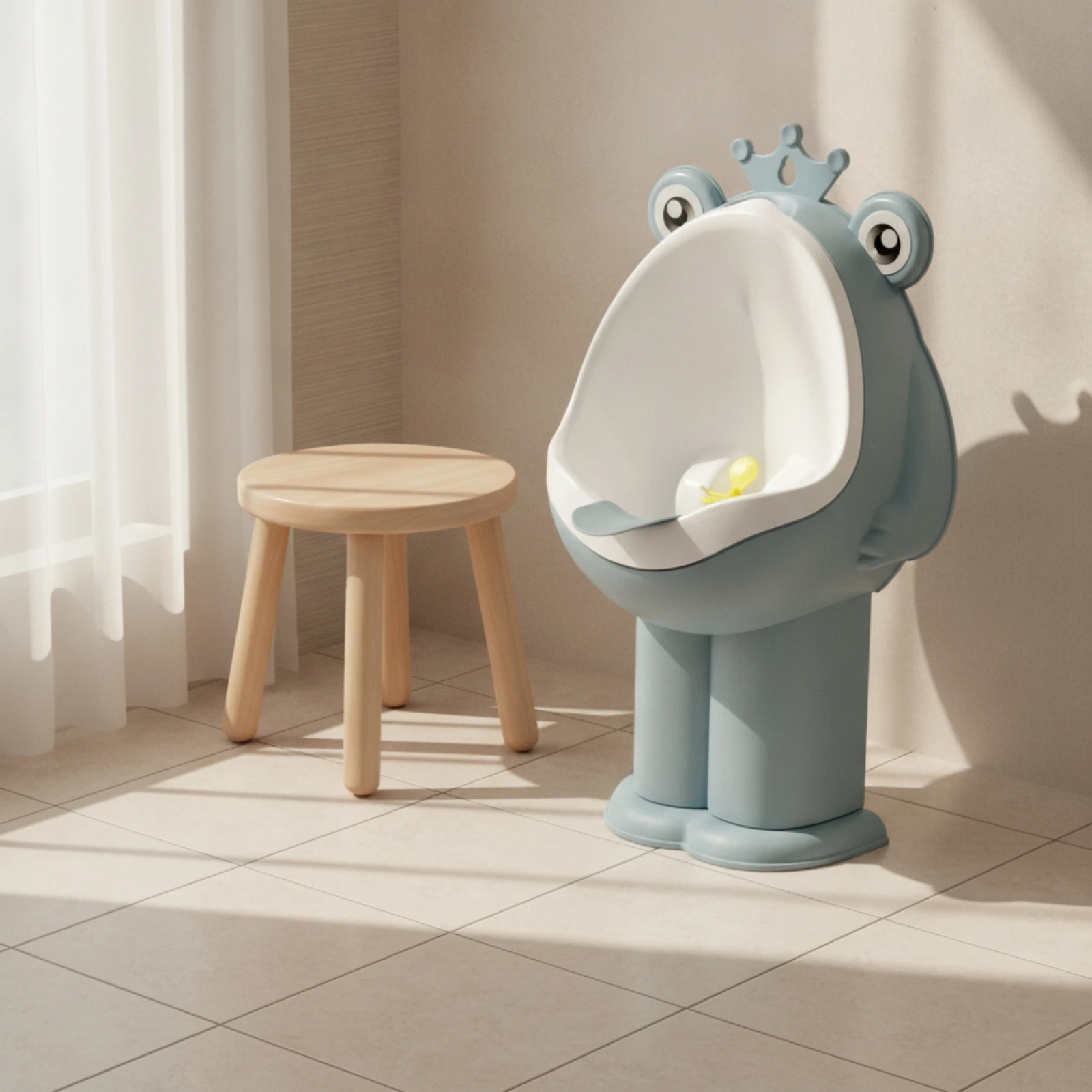 Frog Potty Freestanding Wall Hanging Potty Training Toilet Detachable Lightweight for Toddlers, Bathroom