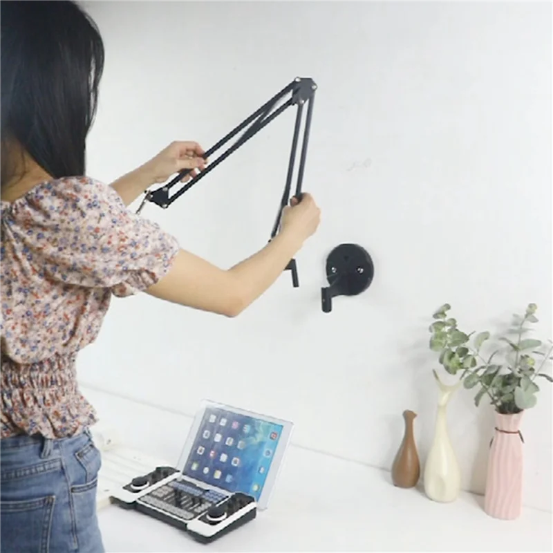 ELECT-2X Adjustable Bracket Wall Mounted Microphone Support Fixed Base Punching Holes Universal Microphone And Light Holder