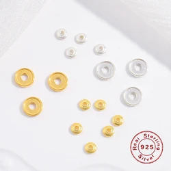 3mm/6mm S925 Sterling Silver Concave Bead Spacer Loose Bead Gasket DIY for Jewelry Making Bracelet Accessories SZ53
