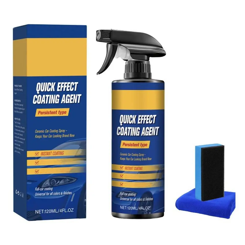 Auto-Beschichtungsspray, 120 ml, Aufarbeitungsmittel, Polierspray, Glasreiniger, Kratzwachs, wasserloses Waschen für Außenfarbe, Motorrad