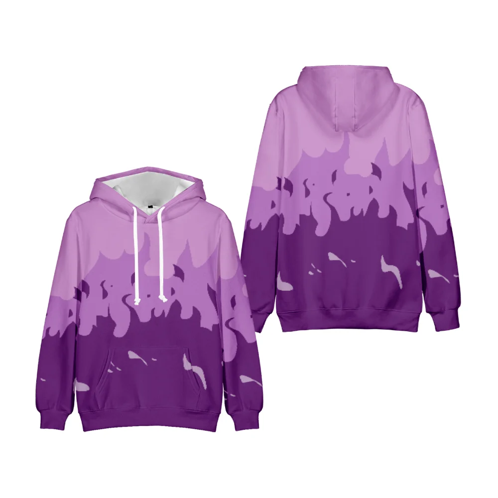 Aphmau Hoodie 3D Long Sleeve Men Women's Pullover Sweatshirt Aphmau Purple and Red Merch 90s Youthful Clothes Plus Size