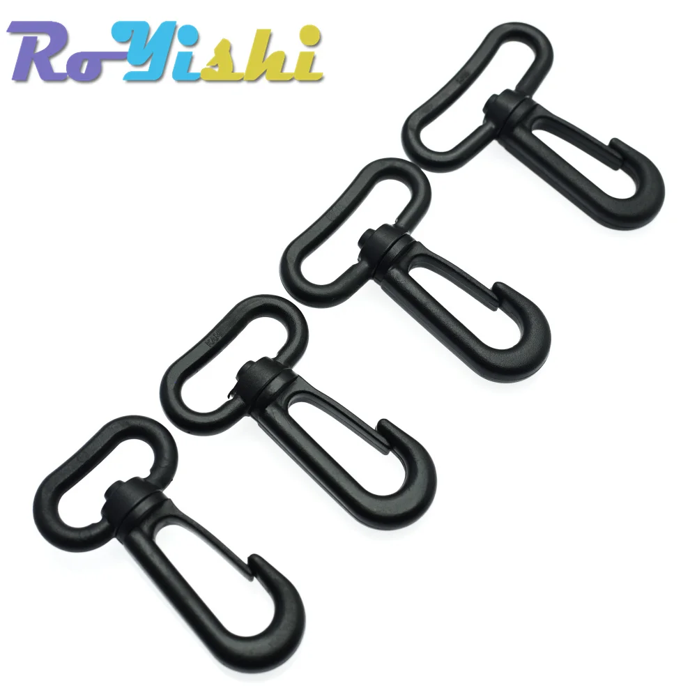 Plastic Snap Hooks Rotary Swivel Backpack Buckles Webbing 20mm 25mm 31mm 38mm