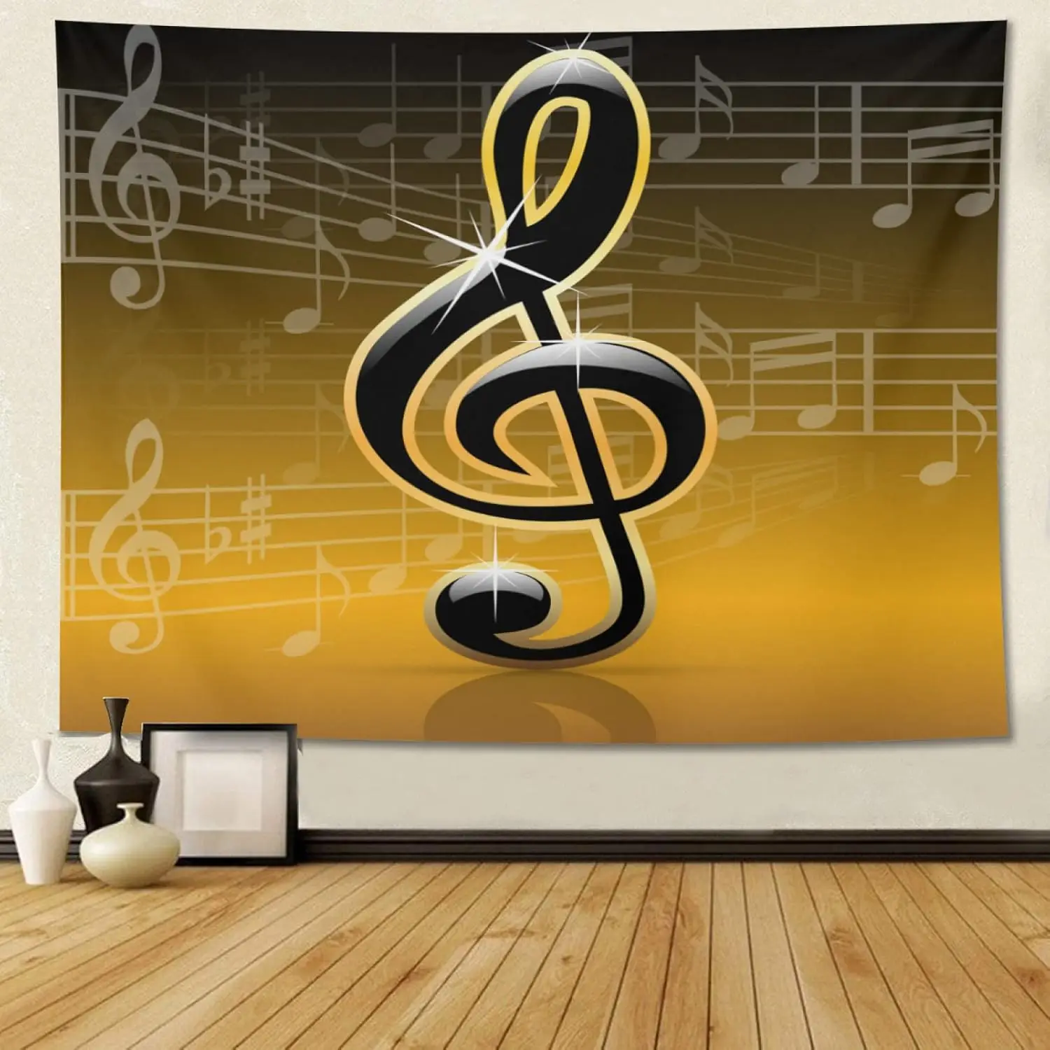 Music Note Tapestry,Musical Wall Hanging for Bedroom Living Room Music Theme Wall Blanket Tapestries for Music Room Living Room