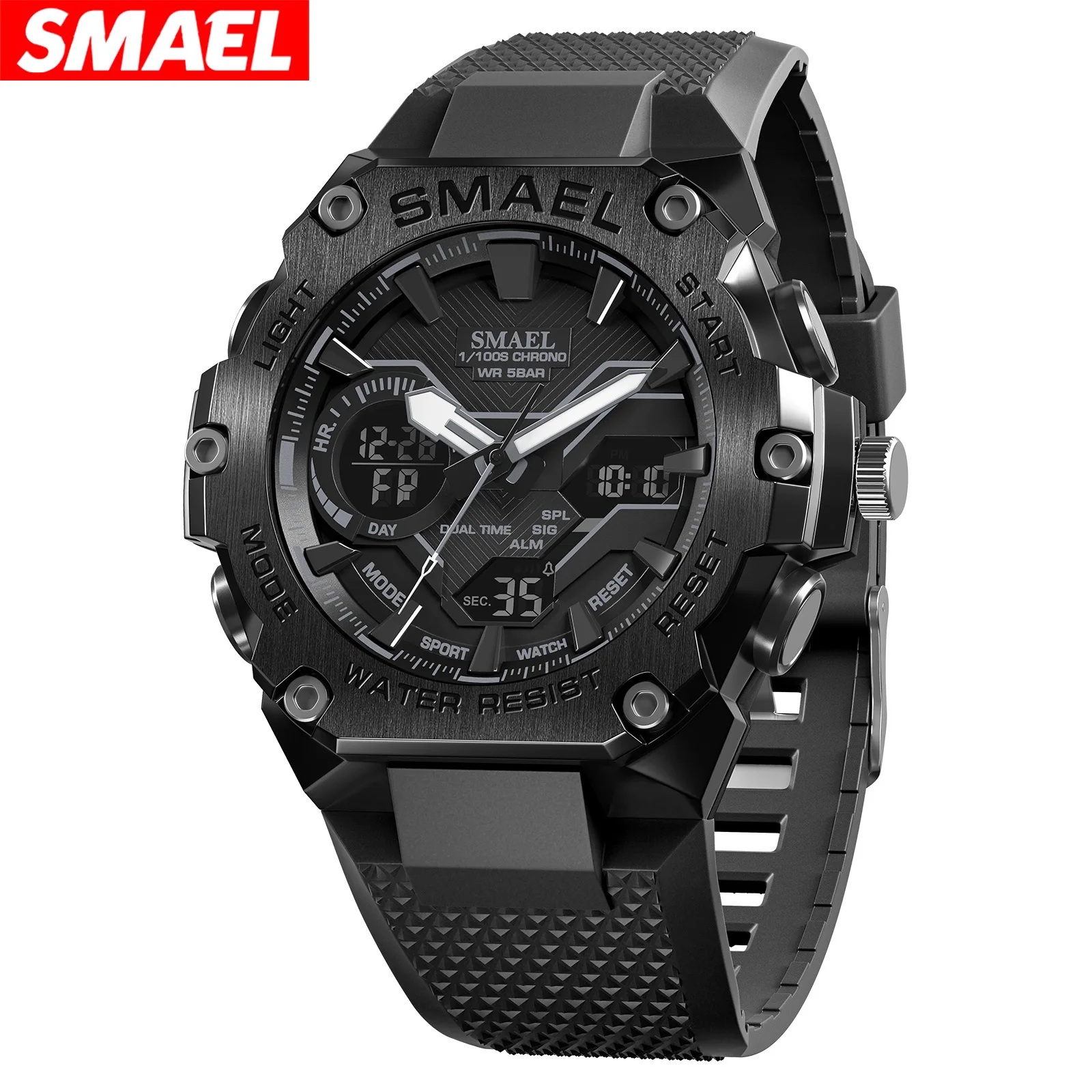 

SMAEL 8101 Sports Fashion Electronic Quartz Watches for Man Luminous Waterproof Shockproof Men Digital Wrsitwatch reloj hombre