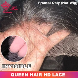 Real HD Lace 13x6 13x4 Frontal 4x4 5x5 6x6 7x7 Closure Body Wave / Straight Pre Plucked Small Knots Human Raw Hair Queen Hair