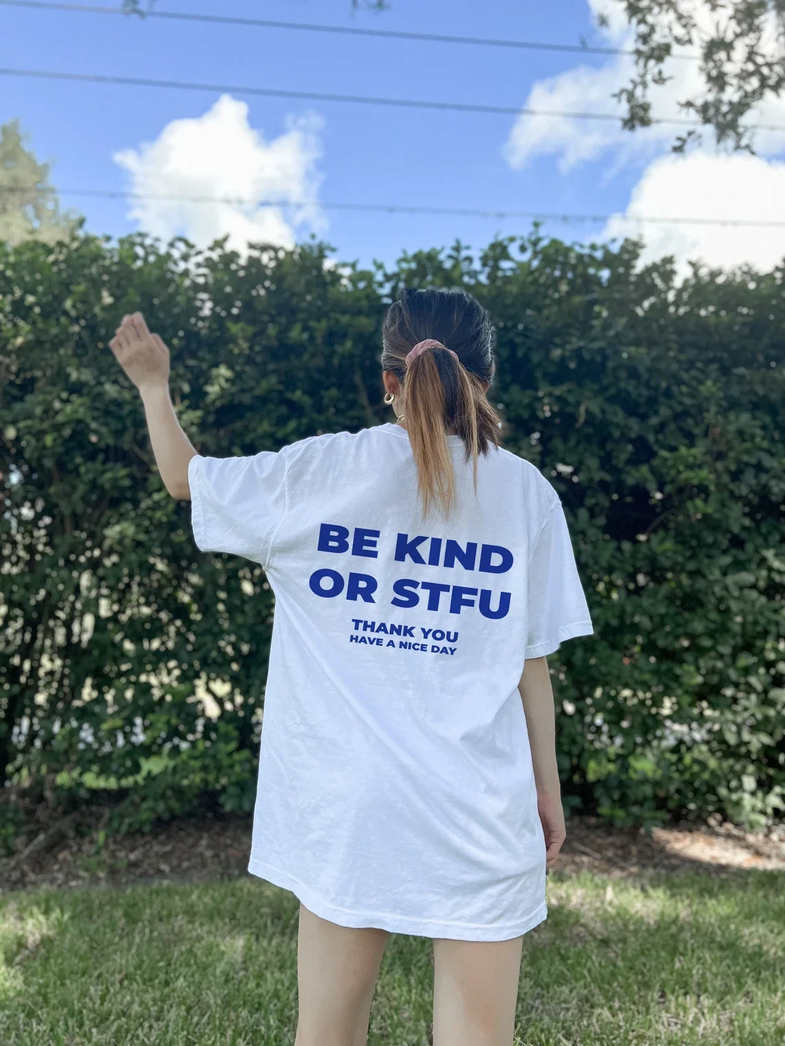 

Skuggnas Be Kind Or Stfu Funny Graphic T-shirt Have A Nice Day Shirt Aesthetic t shirt Fashion Women Cotton t shirts