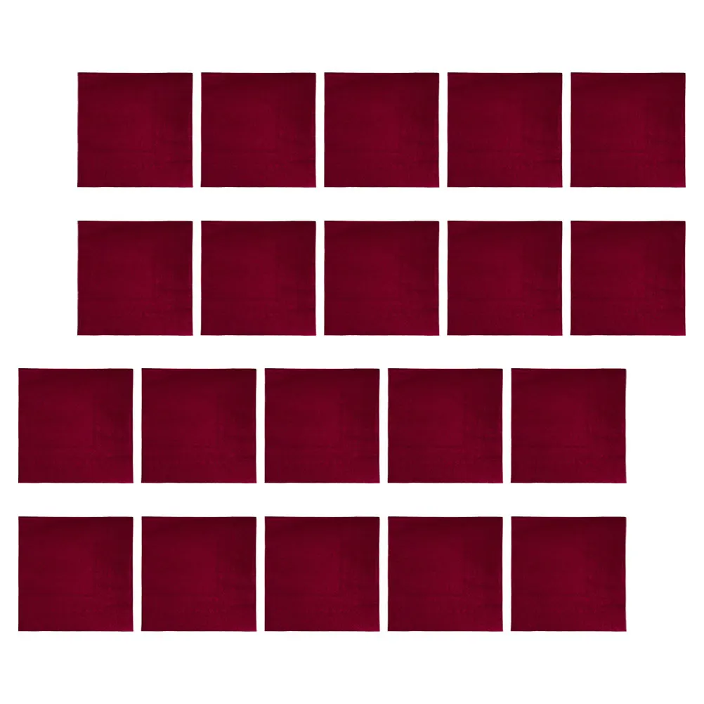

20 Pcs Two Layer Burgundy Colored Napkins Disposable Paper Towels Bulk Party Cocktail Napkins Kitchen Bar Supplies Beverage