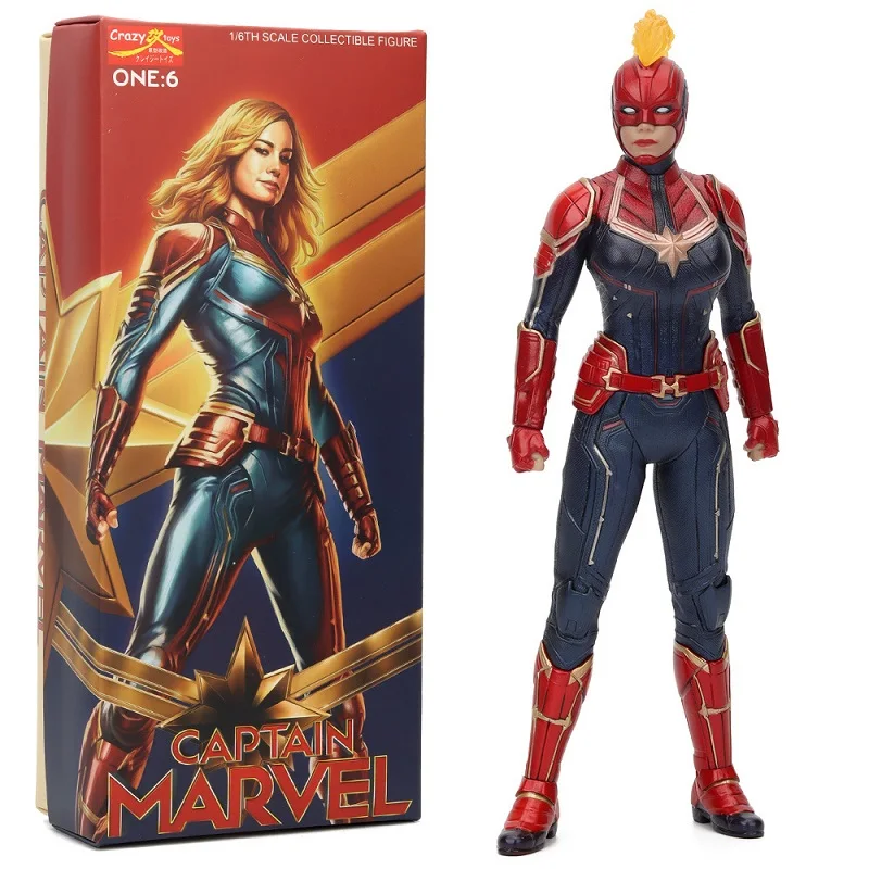 Crazy Toys Captain Marvel Carol Danvers 1/6th Scale Collectible Figure Model Toy Anime Action Collection Model Toys