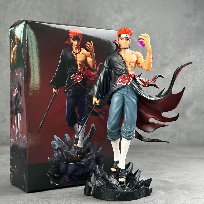 23CM Naruto Anime Figure Uzumaki Pain Naruto Uchiha Sasuke Action Model Pvc Statue Desktop Ornament Collection Toy Gift