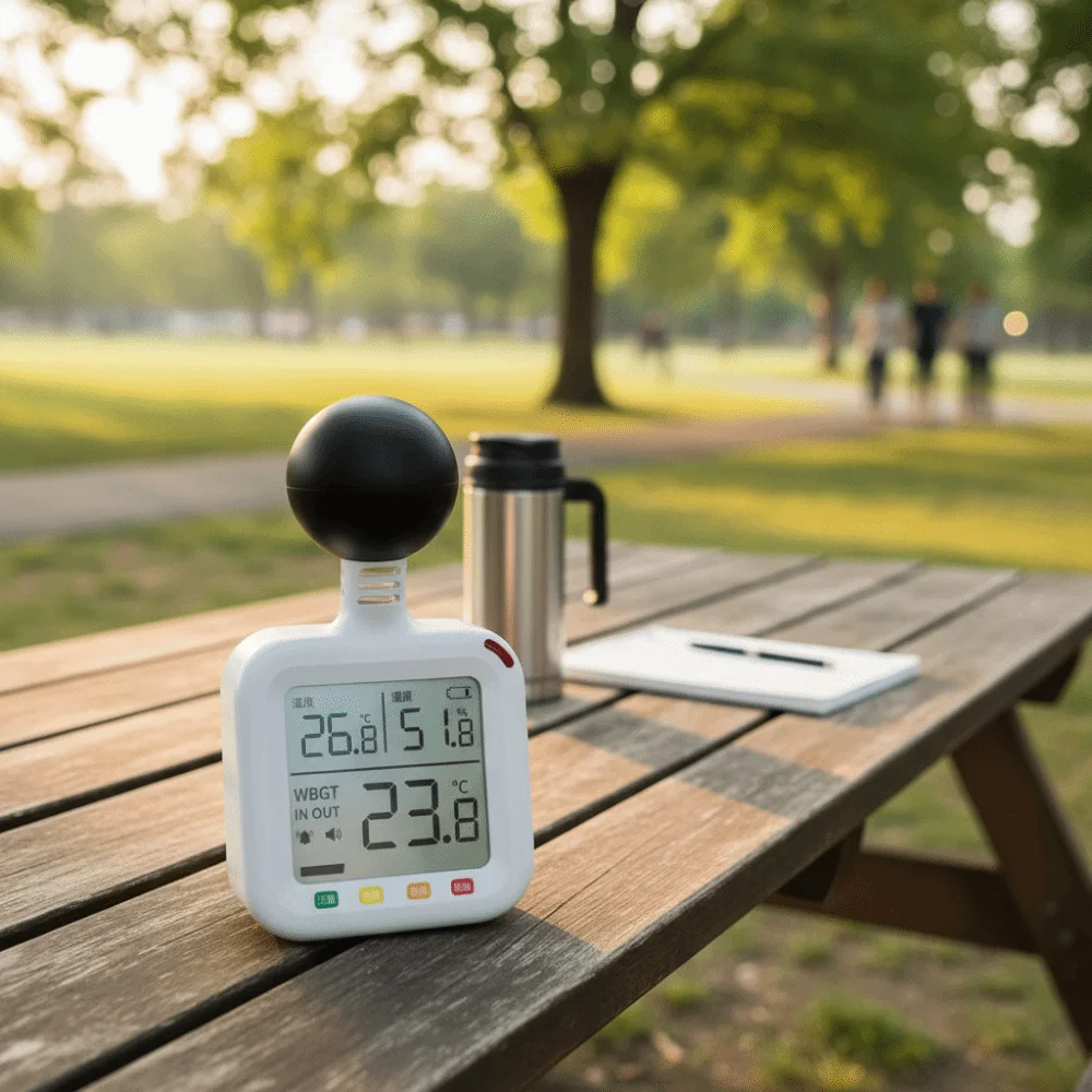 

High Precision WBGT Heat Index Meter Black Ball Thermodynamic Index Wet Bulb Globe Temperature Monitor Thermohygrometer