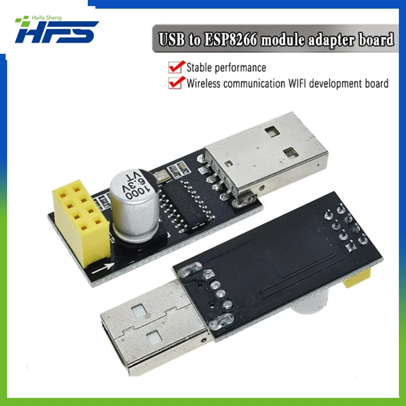 

CH340 USB to ESP8266 ESP-01 Wifi Module Adapter Computer Phone Wireless Communication Microcontroller for Arduino