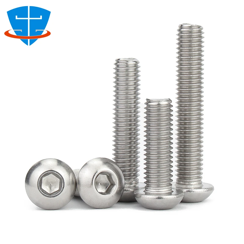 

DIN7380 M2 M3 M4 M5 M6 M8 M10 M12 304 Stainless Steel Round Pan Head Hex Hexagon Socket Screw Mushroom Button Head Allen Bolts